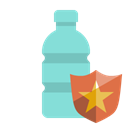 shield, Bottle, plastic Black icon