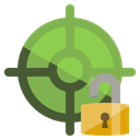 Aim, open, Lock YellowGreen icon