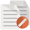 cancel, document Linen icon