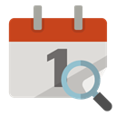 Calendar, zoom Gainsboro icon
