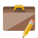 pencil, Briefcase RosyBrown icon