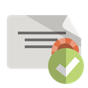 checkmark, Certificate Gainsboro icon