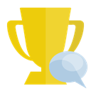 speech, Bubble, trophy Gold icon