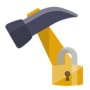 hammer, Lock Black icon