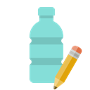 pencil, Bottle, plastic Black icon