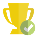checkmark, trophy Gold icon