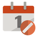 Calendar, cancel Gainsboro icon