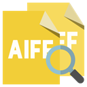 zoom, Format, File, Aiff Goldenrod icon