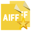 File, star, Aiff, Format Goldenrod icon