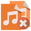 Audio, File, Close, type Chocolate icon