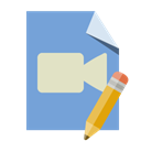 pencil, video, type, File CornflowerBlue icon