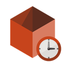 Box, Clock Black icon