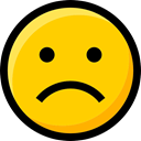 Emoji, faces, Smileys, feelings, interface, Ideogram, sad, emoticons Gold icon