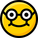 Emoji, feelings, interface, emoticons, Ideogram, Smileys, faces, nerd Gold icon