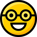 nerd, interface, feelings, Ideogram, Smileys, faces, Emoji, emoticons Gold icon