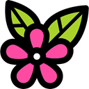 Flower, blossom, Botanical, nature, petals Black icon