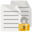 open, Lock, document Linen icon