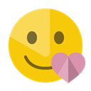 Heart, smiley Gold icon
