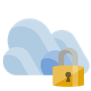 Cloud, Lock LightSteelBlue icon