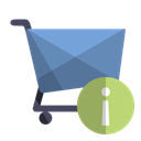 Shoping, Cart, Info Black icon