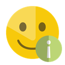 Info, smiley Gold icon