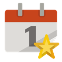 Calendar, star Gainsboro icon