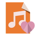 Heart, File, type, Audio Chocolate icon