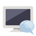 Bubble, speech, monitor Gainsboro icon