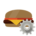 Gear, hamburguer Black icon