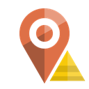 location, pyramid Black icon