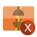 cross, vertical, Disconnect SandyBrown icon