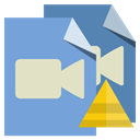File, video, type, pyramid CornflowerBlue icon