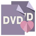 Format, File, Dvd, Heart LightSlateGray icon