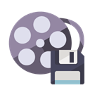 Diskette, film, Reel Black icon