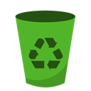 Empty, Bin, recycling LimeGreen icon
