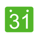 Calendar, green LimeGreen icon