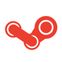 steam, red Black icon