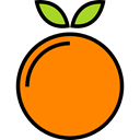 Food And Restaurant, vegetarian, organic, Orange, Healthy Food, Fruit, vegan, food, diet DarkOrange icon