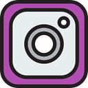 social media, Instagram, social network, Logos, logotype, Brands And Logotypes, Logo Lavender icon