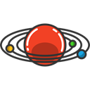nature, universe, miscellaneous, space, sun, planets, Astronomy, solar system Black icon