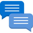 Communications, Conversation, Communication, Multimedia, Chat, speech bubble CornflowerBlue icon
