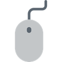clicker, electronic, computing, Technological, Computer, technology, computer mouse Silver icon