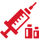 syringe, red Crimson icon
