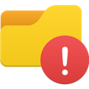 Alert, Folder Gold icon