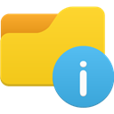 Info, Folder Gold icon