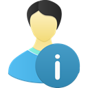 Info, male, user SteelBlue icon