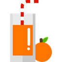 vegetarian, Food And Restaurant, food, Juice, drink, Fruit, vegan, organic, Orange Juice, Healthy Food DarkOrange icon