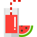 Food And Restaurant, vegan, Fruit, Juice, vegetarian, drink, food, organic, Watermelon Juice, Healthy Food Black icon