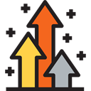 Arrow, Trendy, Business, Arrows, Business And Finance, Up Icon