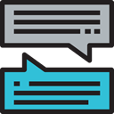Discussion, chatting, Business And Finance, speech bubble, Chat, Message, messages, interface Silver icon